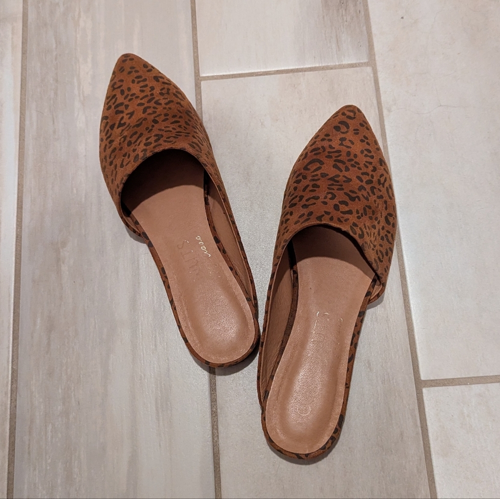 Anthropologie Matisse Animal Leopard Mules Flats 9 - Picture 7 of 10